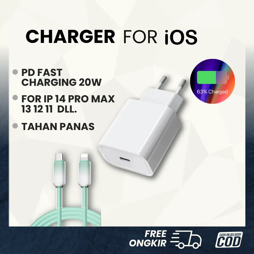 Pengisi Daya Ponsel Type C 20W Charger Cepat untuk iP 14 13 12 11 Pro Max XR XS 7 8 Plus Kabel Data Jalinan Type C ke iOS 3 Warna 1m/2m - Aksesori Ponsel Adaptor