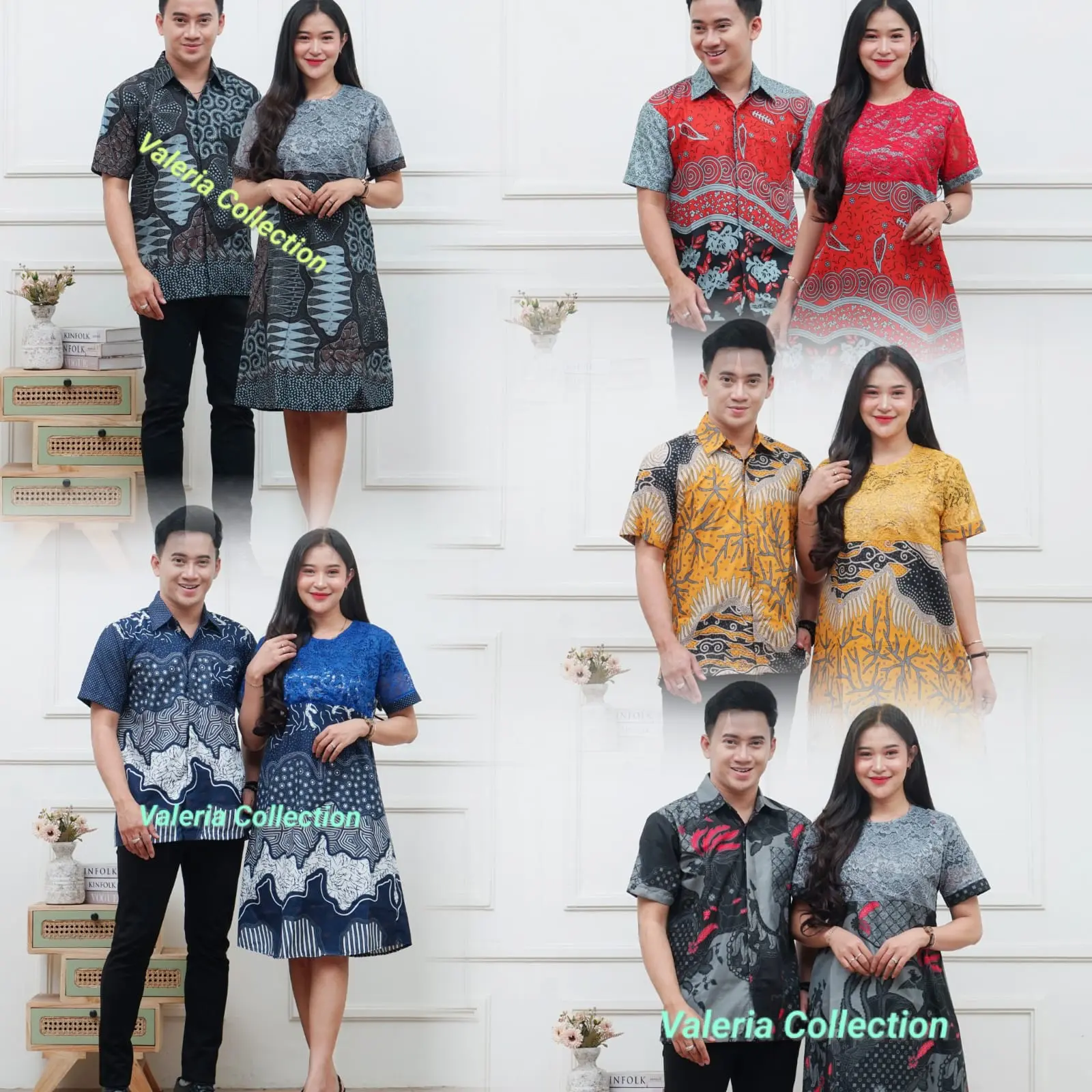 Baju Couple Remaja M L XL XXL Pasangan Lengan Pendek Katun polimikro Nyaman Setelan Baju Batik Kombinasi Baju Kerja Baju Kondangan Baju santai Baju Seksi Baju Natal Atasan Dewasa
