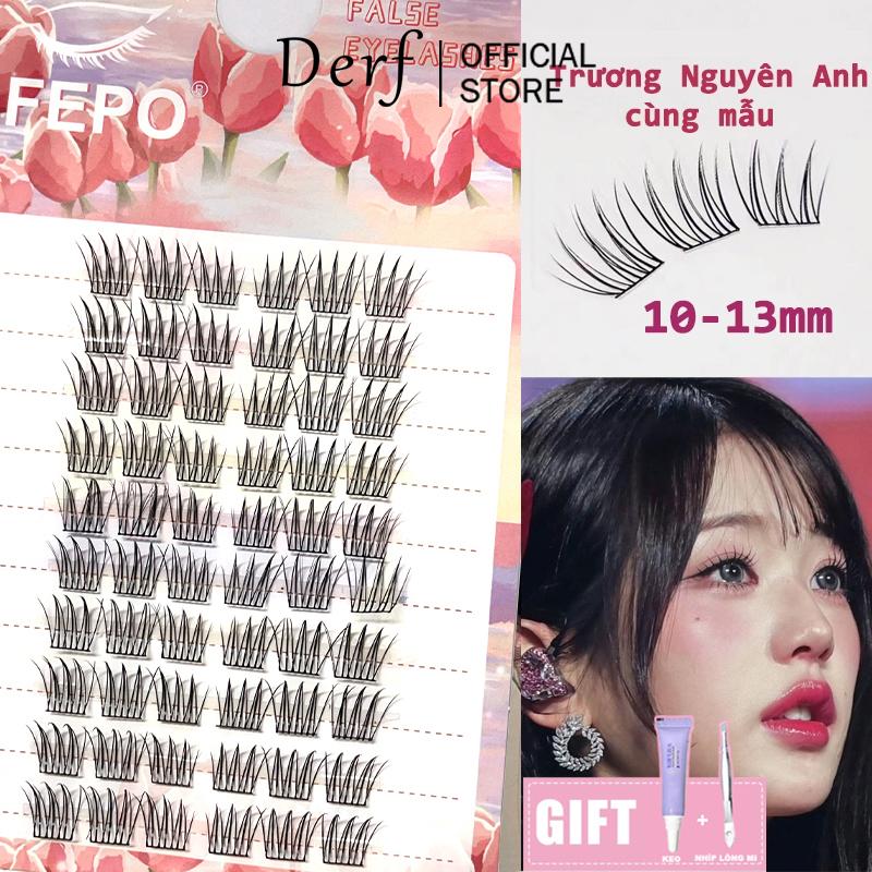 Lông mi giả, mi giả idol ACE Hàn Quốc cong tự nhiên, có thể tái sử dụn,12mm,mi giả 3d,eyelashes mi idol, Món quà miễn phí Keo dán lông mi + nhíp
