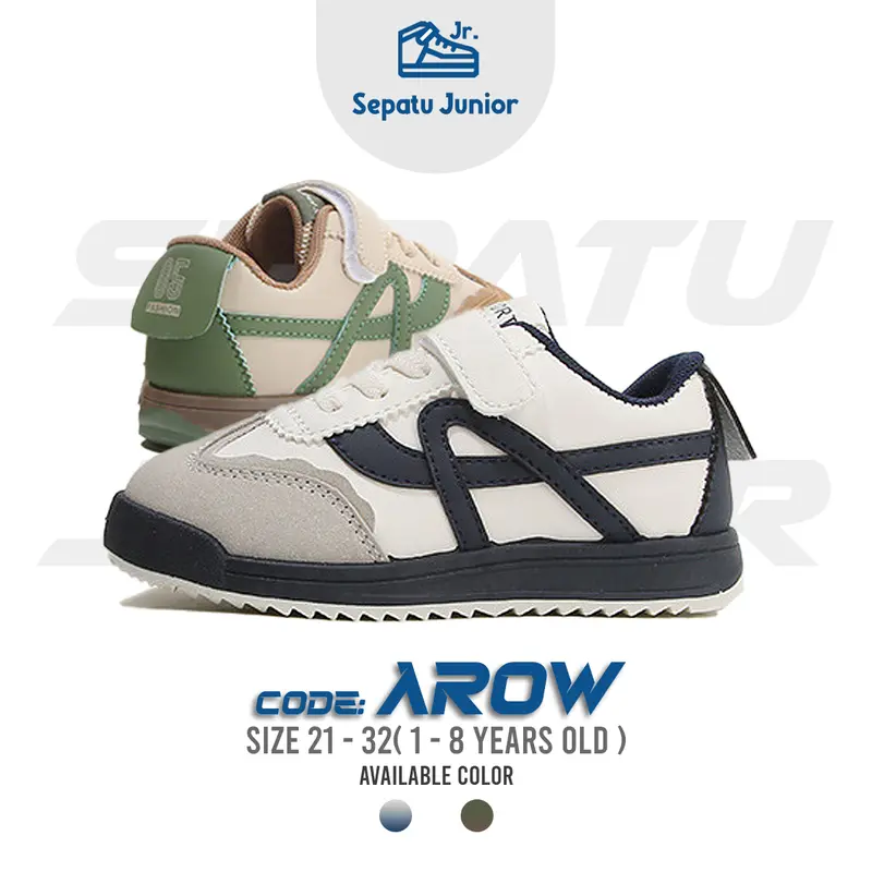 SepatuJR - Sepatu Anak Laki Laki Sneaker Model Tali Umur 3-12 Tahun Tipe AROW- Sepatu Junior 0