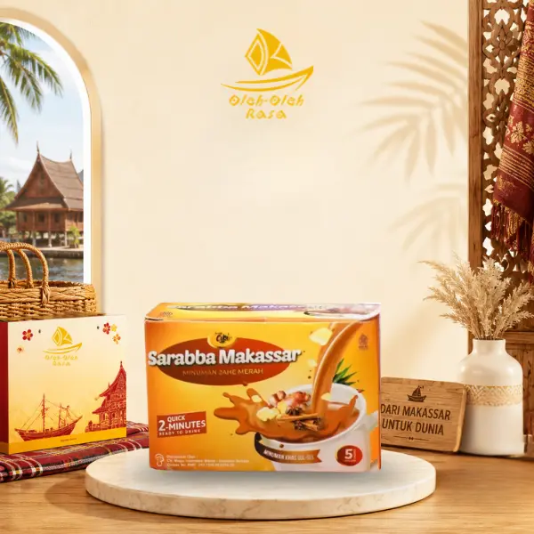 Sarabba Makassar Minuman Jahe Merah Quick 2-Minutes Ready to Drink Minuman Khas Sulawesi 4 Sachet Instan