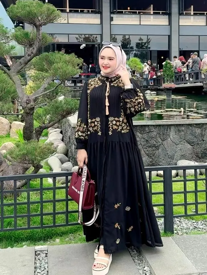 KODE SAKURA MIX CAMPUR GAMIS MIDI SETROK ATASAN SETCEL MUSLIM WANITA DRES 1 MEI mlm
