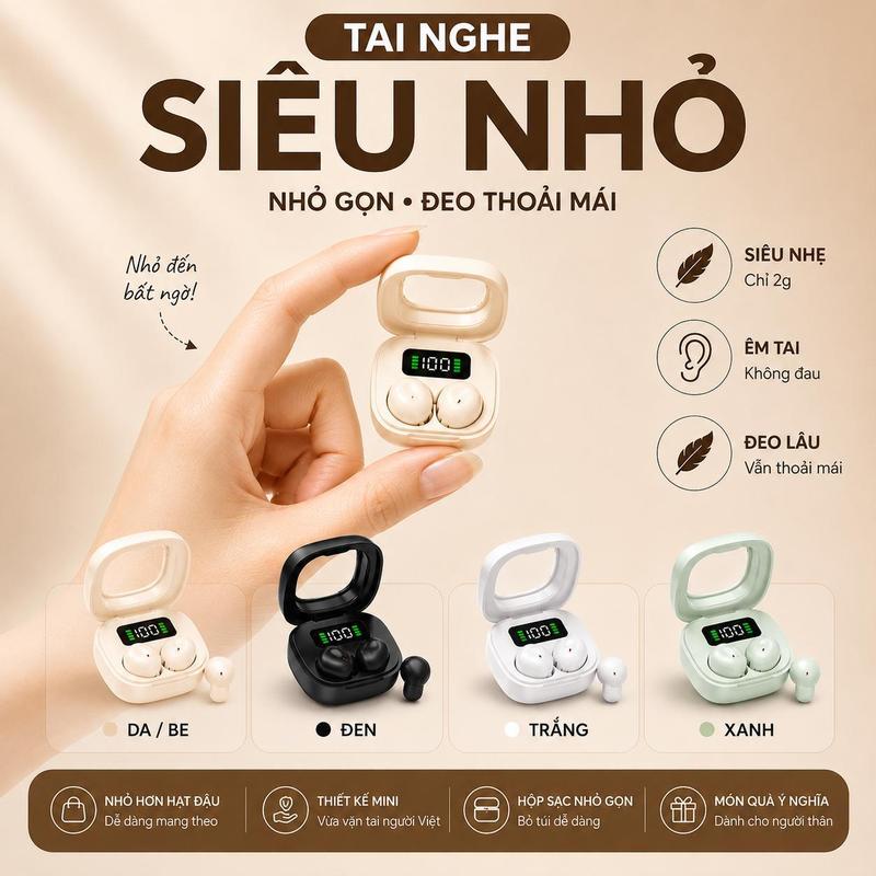Tai nghe ngủ Y19 phiên bản nâng cấp, thời gian sử dụng lâu dài, thiết kế mini…