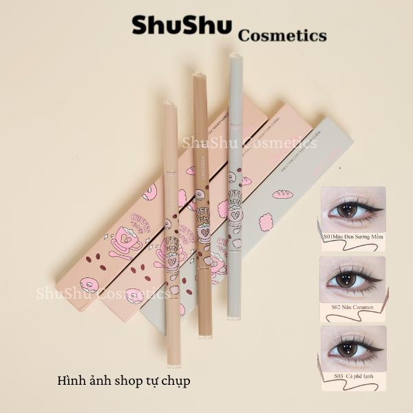  Bút Kẻ Mắt VEECCI 2 Đầu Dạng Gel Ngòi 1,3mm Gel Kẻ Mắt Tự Nhiên Lâu Trôi SHUSHU COSMETICS 