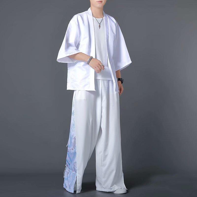 Product Introduction of Summer Shirt 3 Piece Set, Summer Casual Sunscreen Half Sleeve Ancient Style Shirt, Unisex 16