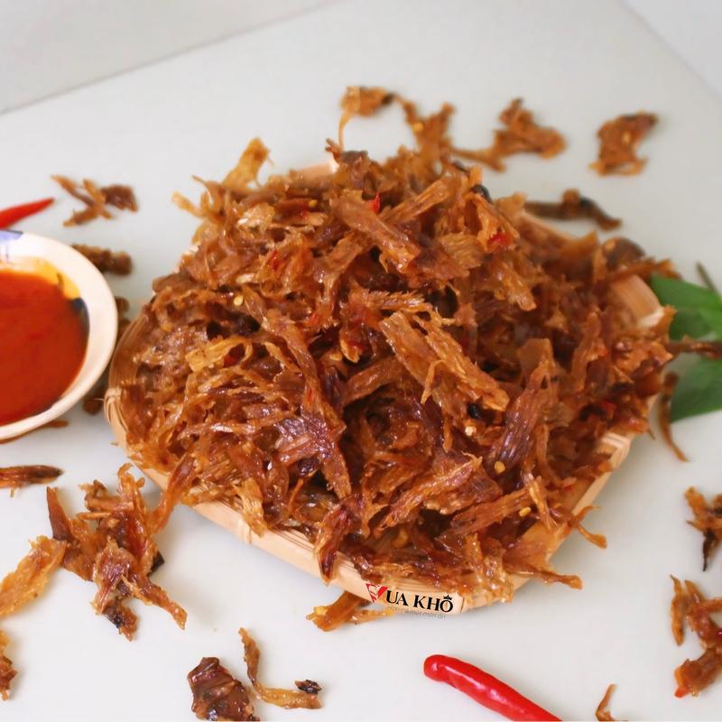 Khô mực xé tẩm gia vị 250g - Hàng đặc sản vị vừa ăn chua cay mặn ngọt đồ ăn vặt snack mực khô