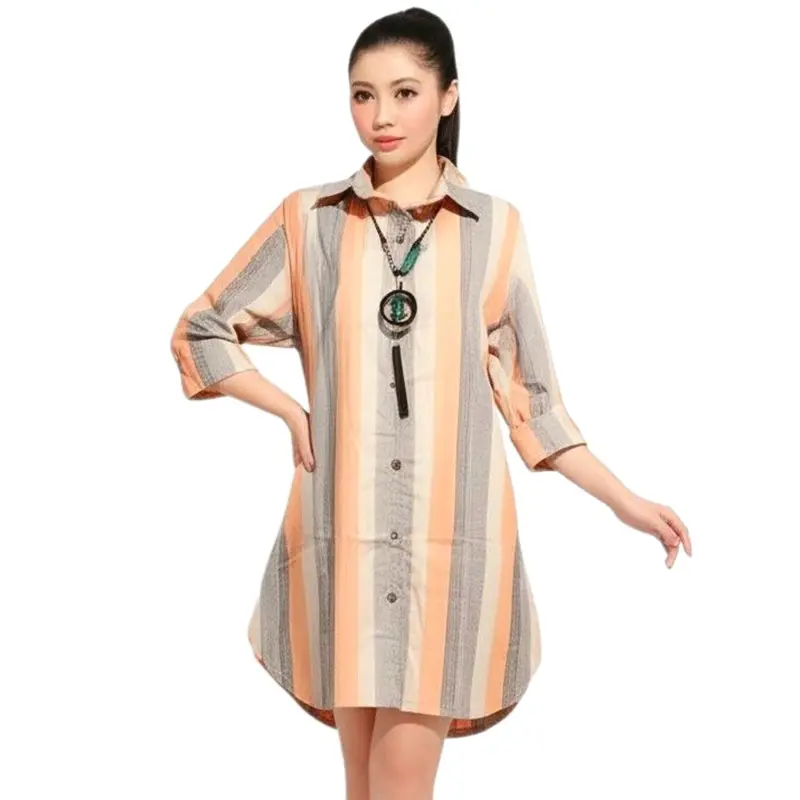 Lintang Buwana Selina Tunik Kotak Kotak Katun Wanita Atasan Panjang Muslim Kancing Formal daily warna warni 8