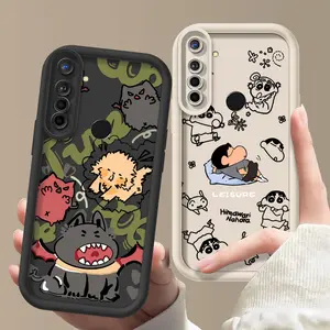 Casing HP Untuk Realme 6 Realme 5 PRO Casing telepon seluler yang tahan benturan Cangkang lunak Realme 5i 6i Case ponsel tahan gores Realme 5s Case telepon baru RMX1911 Case ponsel siswa RMX2001 Casing ponsel silikon RMX1925 Case Perlindungan Pola Kartun