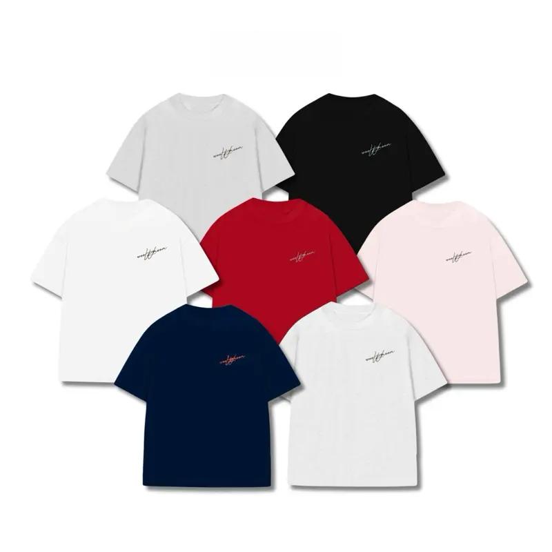 Áo thun cotton phổ thông cho nam và nữ in chữ kí, áo Cotton 200gsm Cổ Tròn Nam Nữ, Áo thun ngắn tay form rộng Áo Phông Nữ-Áo Thun Boxy-Áo Boy Phố aothun retro