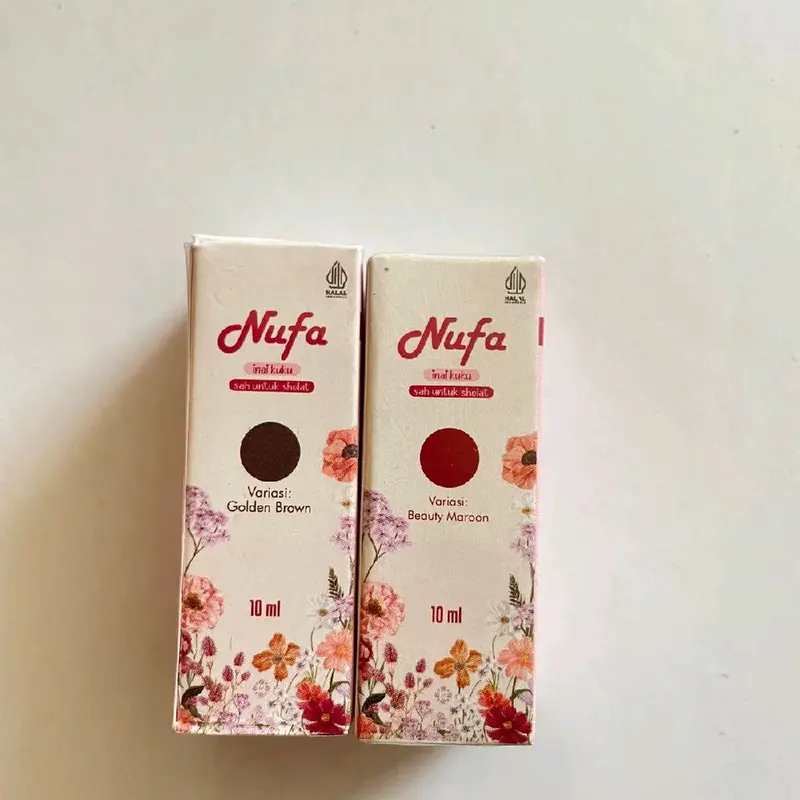 NUFA INAI KUKU kutek halal sah shalat- nufa henna muslimah Serum Vitamin Nail Art Polish 1