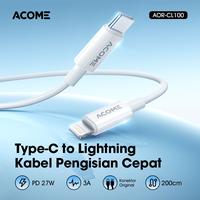 Gambar 【BISA COD】Acome Kabel Data Type C to Lightning PD 27W Fast Charging 3A For iPhone 2 Meter AOR-CC/CL200 Garansi 12 Bulan Panjang Cable - AOR-CL 27W (C TO L) 2M dari Acome Indonesia Kab. Tangerang 5 Tokopedia