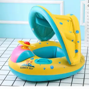 Summer Sea Pelampung Duduk Bayi Dengan Kanopi Lengkap Setir Peralatan Renang untuk Anak-anak