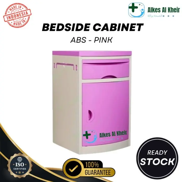 BEDSIDE CABINET ABS || LEMARI PASIEN ABS || LEMARI NAKAS BIRU PINK HIJAU ABU-ABU || LEMARI PAKAIAN PASIEN - PINK