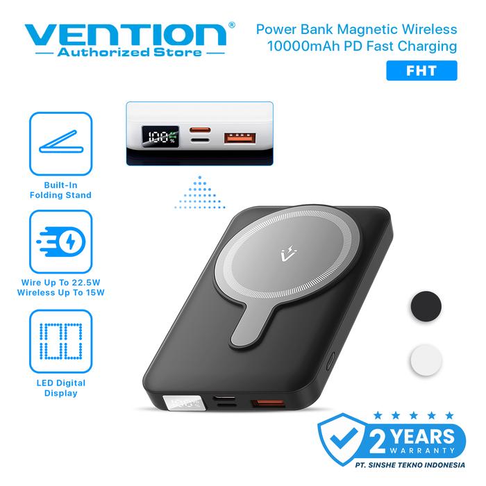 Gambar Vention Wireless Powerbank Magnetic Magsafe 22.5W   Fast Charging Type C PD 10000mAh dari Vention Authorized Store Kota Administrasi Jakarta Barat Tokopedia