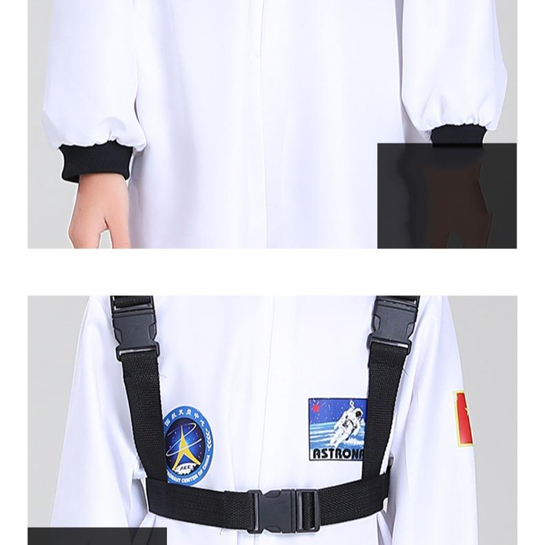 Kids Astronaut Costume White Space Jumpsuit for Boys Girls Astronaut Role Play Costume 2