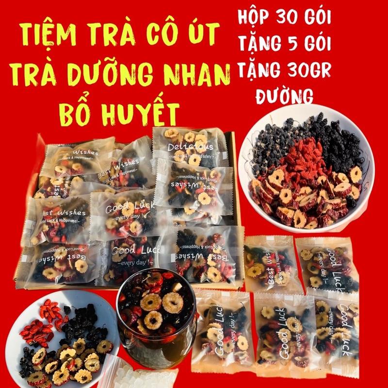 HỘP COMBO 30 GÓI TẶNG 5 + 30gr ĐƯỜNG PHÈN TRÀ DƯỠNG KHÍ HUYẾT - Tiệm trà cô út- gc traâtng-traichkhihuyet-trabohuyet-trà dưỡng khí huyết -trà dưỡng huyết - tea expert