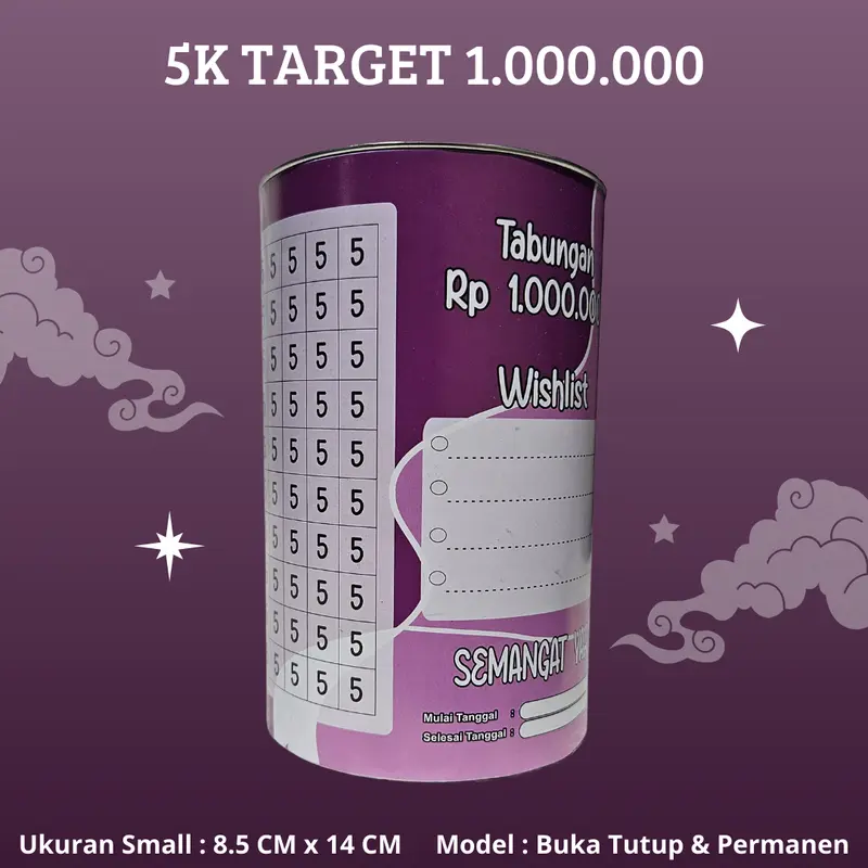 [ BISA COD ] CELENGAN TARGET MURAH 5K TARGET 1 JUTA CELENGAN TARGET BUKA TUTUP CELENGAN SEDEKAH SUBUH TABUNGAN UANG 4