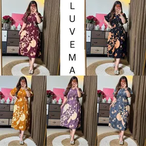 Luvema Dress Daster Karet Rayon Busui Resleting Minimouse