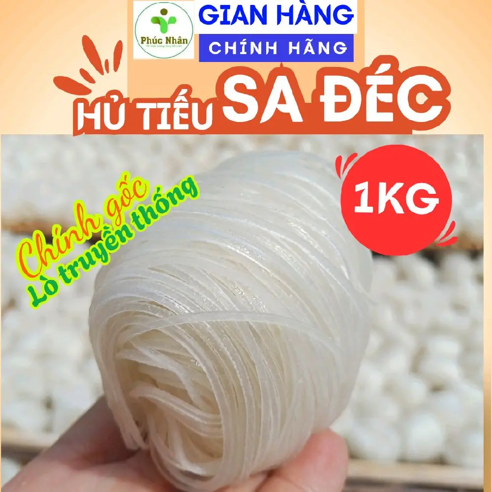 1Kg Hủ Tiếu Khô Sa Đéc - Chính Gốc, Lò Truyền Thống. Hủ Tiếu Phúc Nhân Sa Đéc