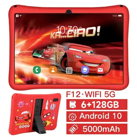 Hancdon 10Inch Tablet Anak Android Murah 5G Kids Tab Baru Ram 16GB+128GB Touch Screen 10.1inch Android 10 Kids Tablet 2 Kamera Tablet