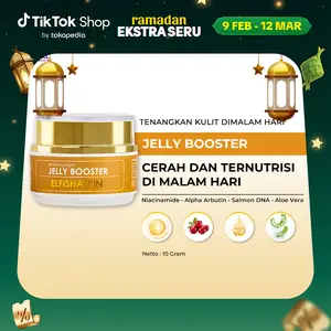 [BEST SELLER] Elfisha Skin Whitening Night Jelly Booster Glowing Atasi Wajah Kusam dan Memperbaiki Skin Barrier 10g (DNA Salmon,Niacinamide,Alpha Arbutin)-Booster Pencerah Intensif untuk Wajah Glowing
