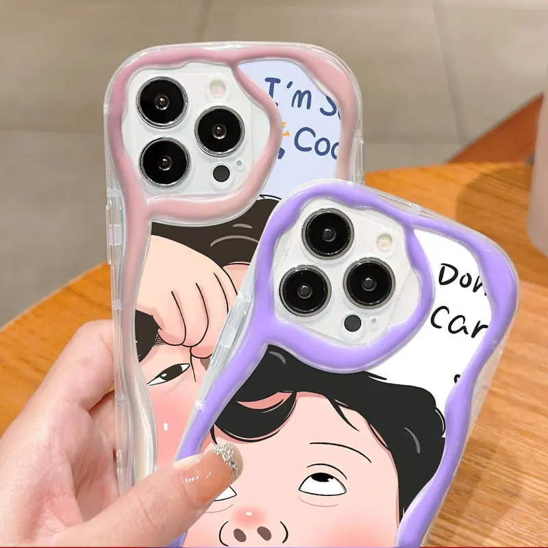 For Infinix NOTE 7 Hot 8 9 Pro LITE 9 10 11 PLAY Smart 5 6 Plus 7  Casing Ponsel  Pola Ekspresi lucu  Soft case Cover +Bear Lanyard 4