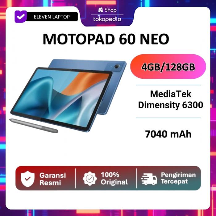 Gambar Lenovo Motopad 60 Neo MediaTek Dimensity 6300 4GB 128GB 7040mAh 11" 2.5K - CAMPAIGN dari Eleven Laptop Kota Administrasi Jakarta Selatan Tokopedia