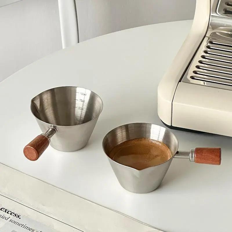 cốc đo cà phê cà phê thép không gỉ tách espresso chiết xuất cốc chất lỏng Ý…