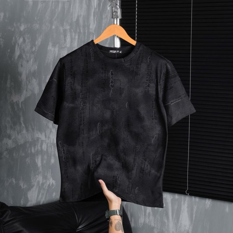 Áo thun nam Umi Cotton in vân loang thiết kế đặc biệt