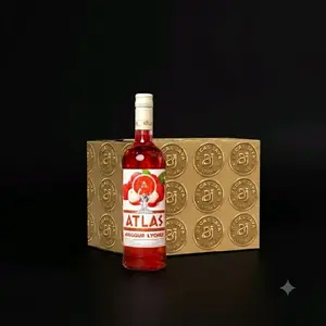 Atlas Sirup Lychee Merah - Minuman Segar Rasa Lychee Gula Etawa Jus Penambah Manis Halal Fat untuk Minuman Favorit Anda - Food, Selai