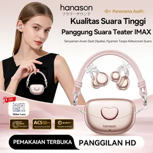 Hanason Ear Clip Bluetooth Headset Bluetooth 6.0 Ladies Only ENC Call Noise Reduction Earphone Smart Touch - Clipair02