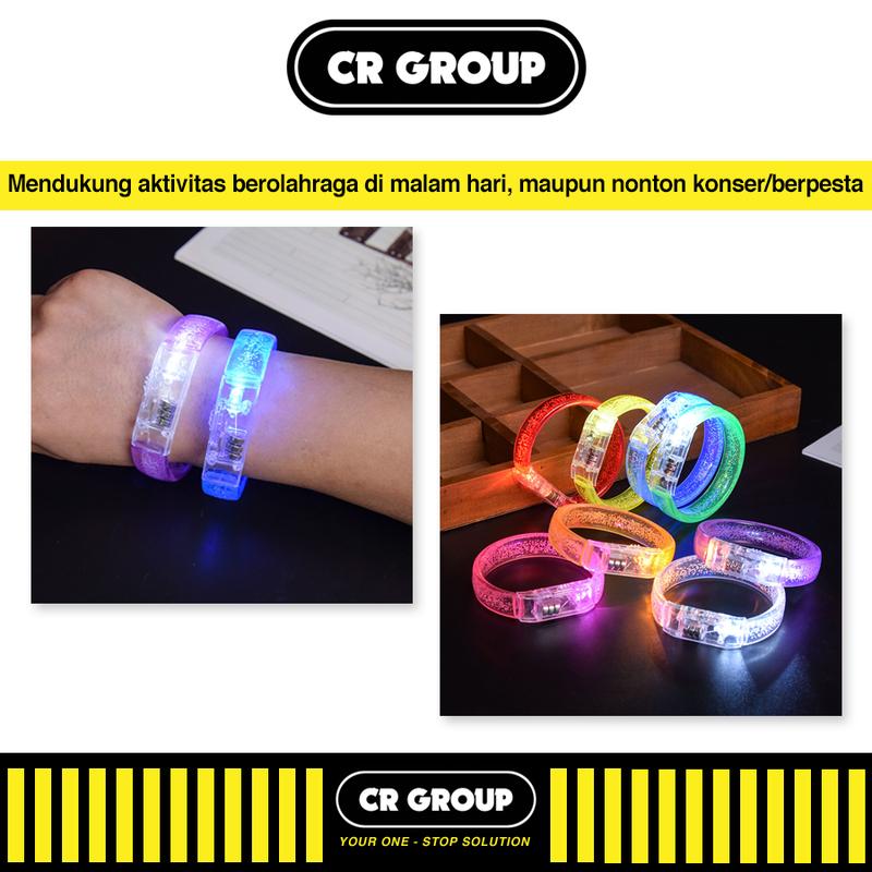 [CRGROUP] W33 Gelang Akrilik LED Bercahaya Light Up Bracelets 2