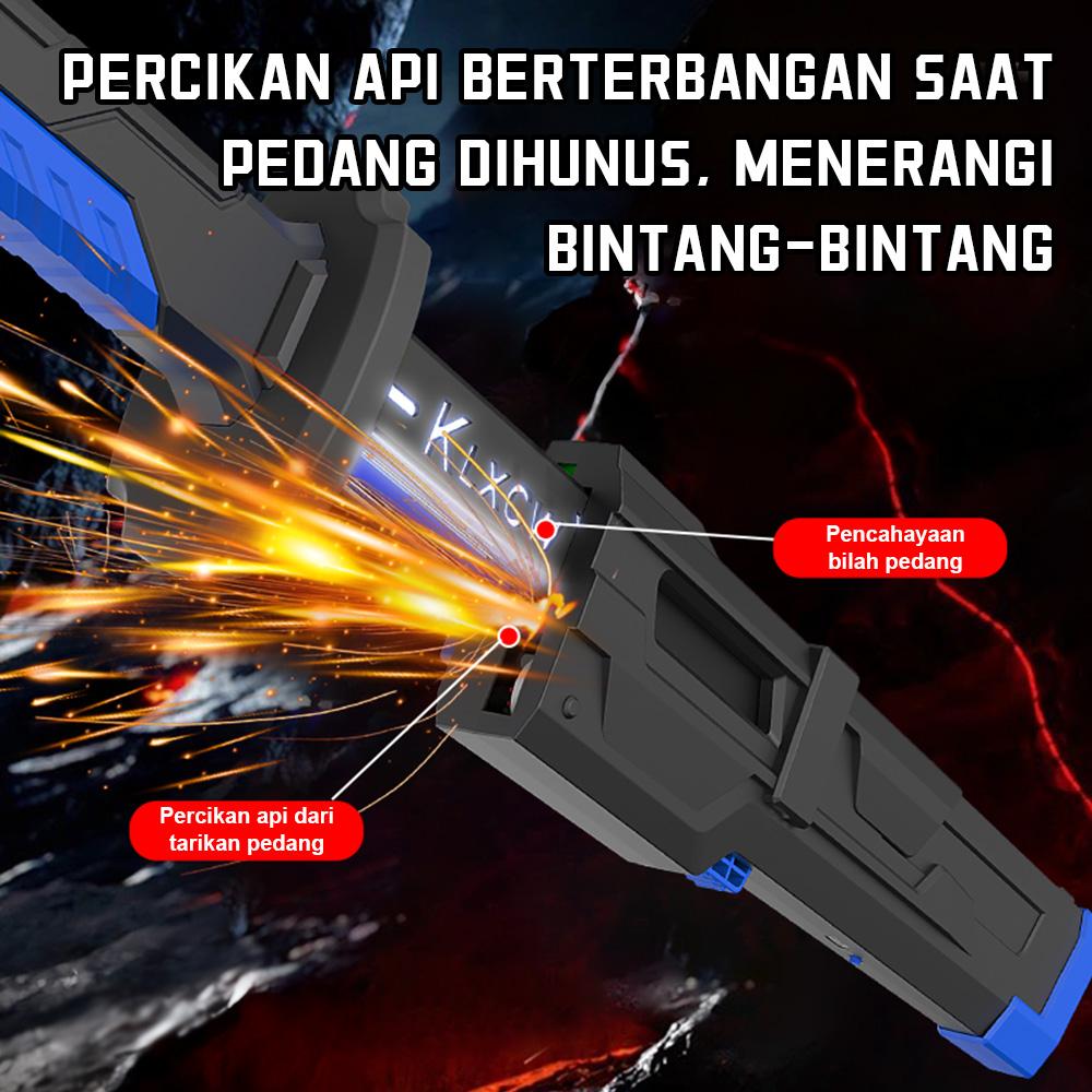 Toyslndonesia Pedang Lampu Anak Dazzling Light - dengan Suara, 7 Warna, Fitur Sambung Jadi Ganda, Mainan Interaktif Seru