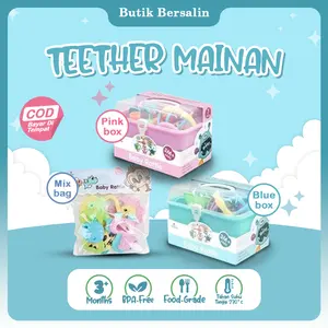 Set Mainan Gigitan Teether Bayi / Mainan Tongkat Guncang Toys