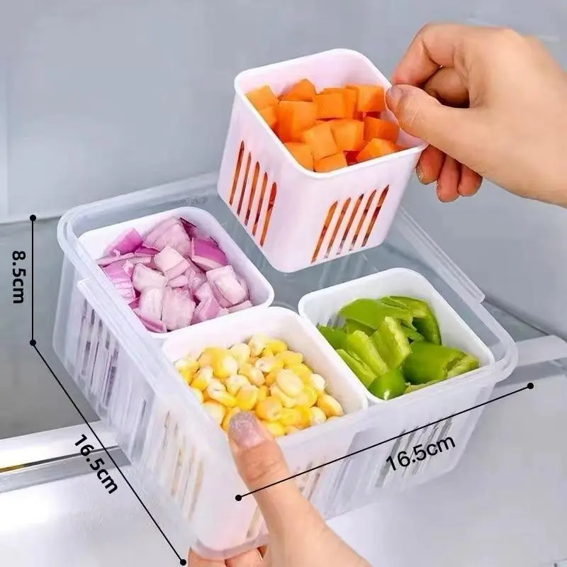 ZEN Kotak Saringan 4 Sekat / Drain Jar Serbaguna / Wadah Tirisan Tempat Buah Cabe Tomat Bawang Termurah