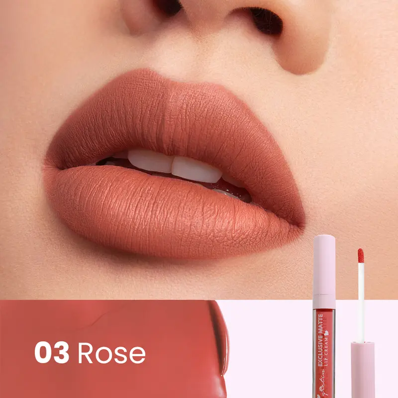 GIETIN Exclusive Matte Lip Cream  Waterproof Longlasting [NEW PACKAGING] GT03 5