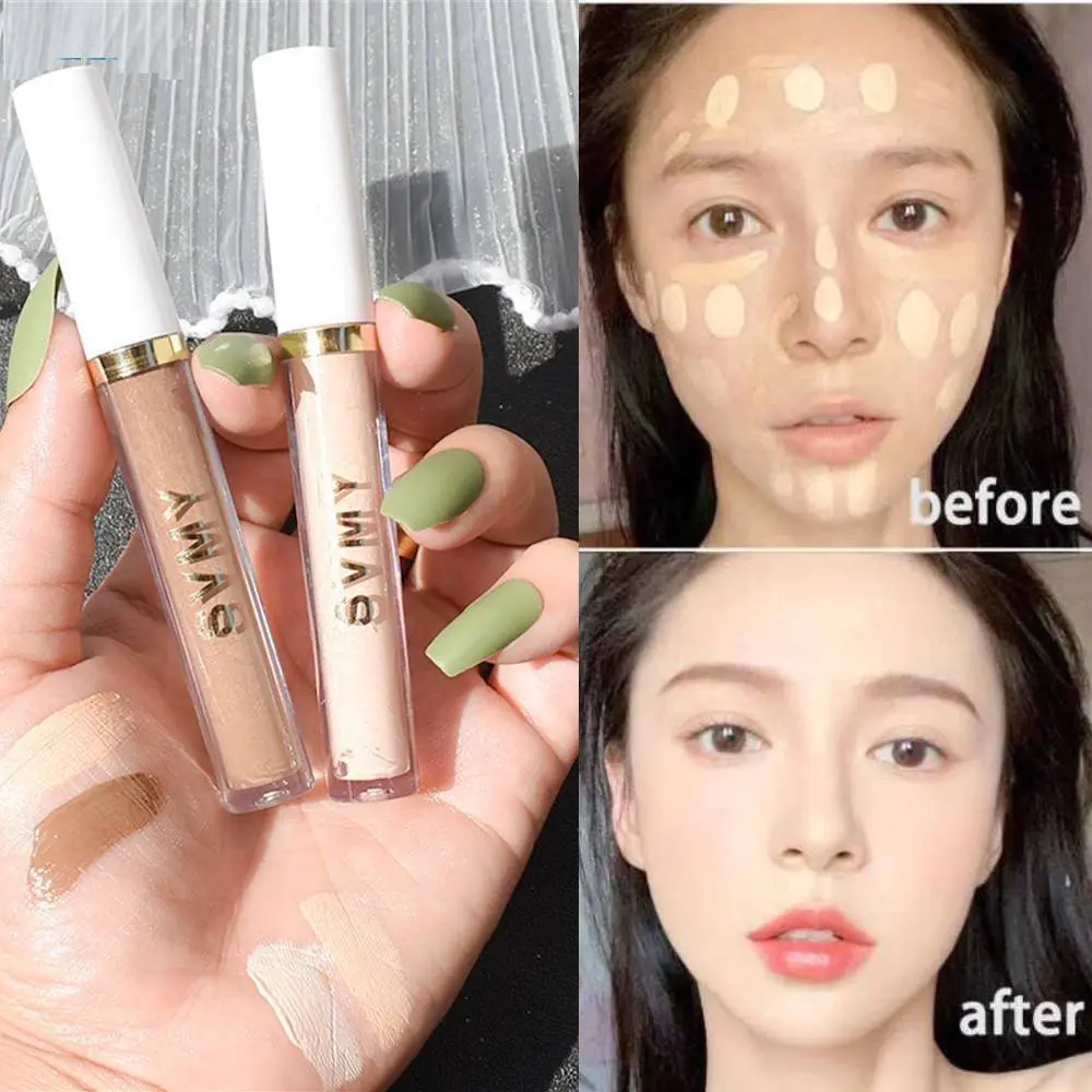 SVMY-Kem Che Khuyết Điểm Dạng Lỏng Không Thấm Nước, Che Phủ Toàn Bộ, Lâu Trôi, Mờ, Tạo Khối, Kiểm Soát Dầu, Che Phủ Hoàn Hảo, Quầng Thâm, 4 Màu, Kem Nền, Trang Điểm