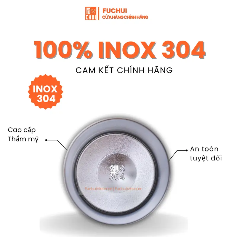 Bình Giữ Nhiệt FuChui 500ml Inox 304 – Thiết Kế Cute - Có Ống Hút - Khắc Tên Theo Yêu Cầu 3