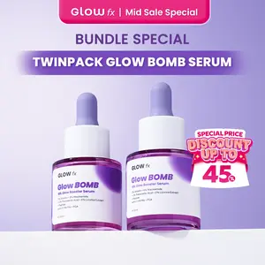 [Twin Pack] Varian 1PCS & 2PCS GLOW FX BEAUTY Glow Bomb Serum - Serum Glowing & Bekas Jerawat 19% Brightening Power pencerah