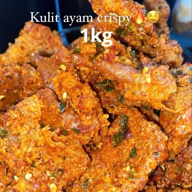 Kulit ayam crispy pedas rempah daun jeruk cemilanku08