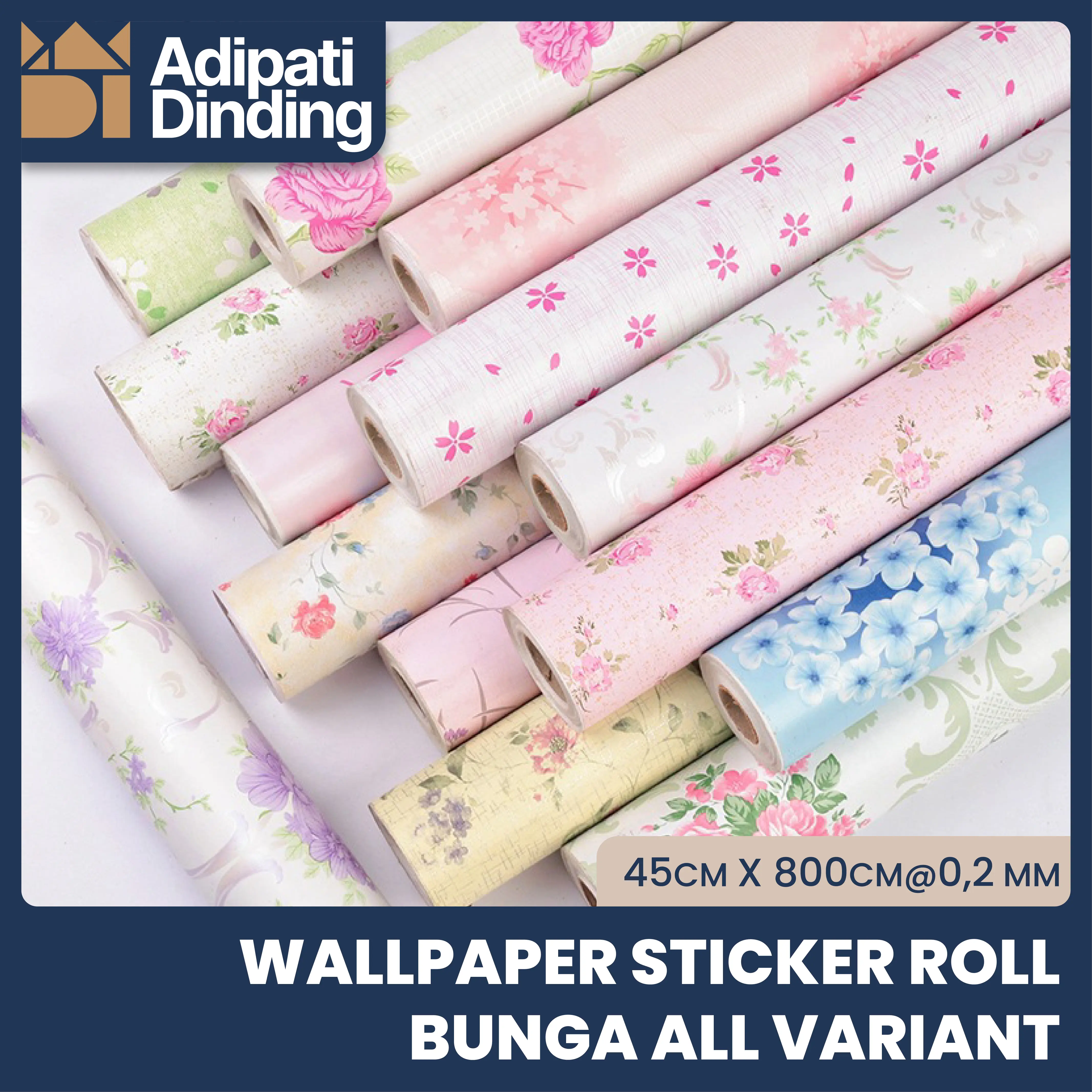 WALLPAPER DINDING MOTIF BUNGA ALL VARIANT ADIPATI