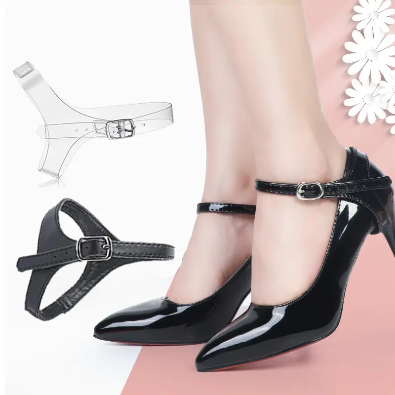 2pcs Tali Sepatu Hak Tinggi Heels Strap Tali Y Gesper Transparan Heels Tali Sepatu Hak Tinggi