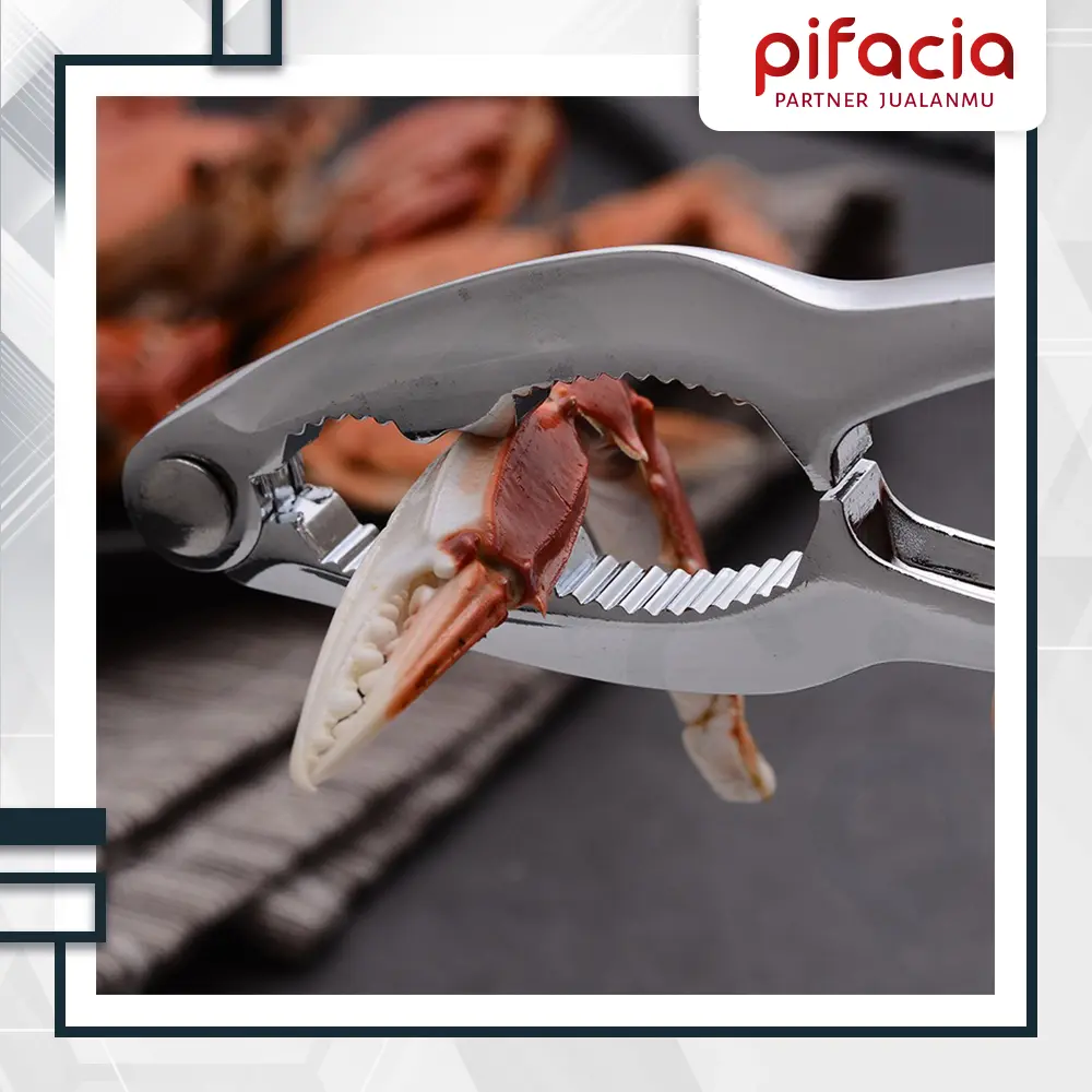 PIFACIA Tang Penjepit Cangkang Kepiting Alat Pemecah Kacang Kenari Stainless