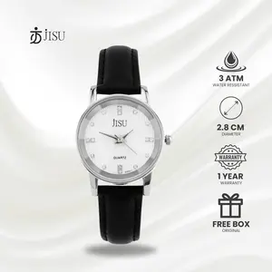 Jisu Watch - Jam Tangan Wanita Korea Anti Air Kulit Kecil Original Casual Trendy 6305