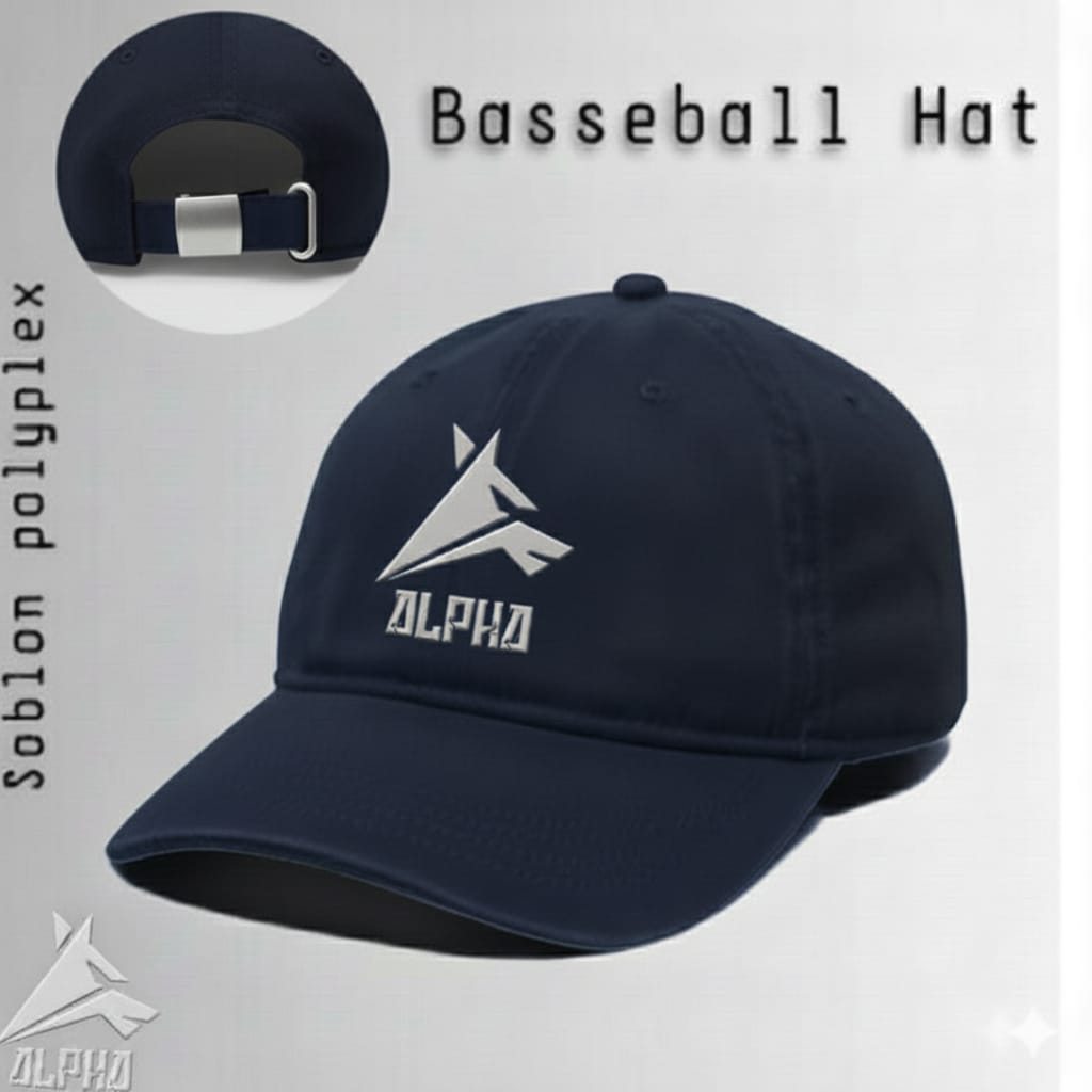 Topi Baseball Terbaru Logo Alpha - Topi Baeball Murah High Quality - Topi Baseball Pria Kekinian Logo ALPHA