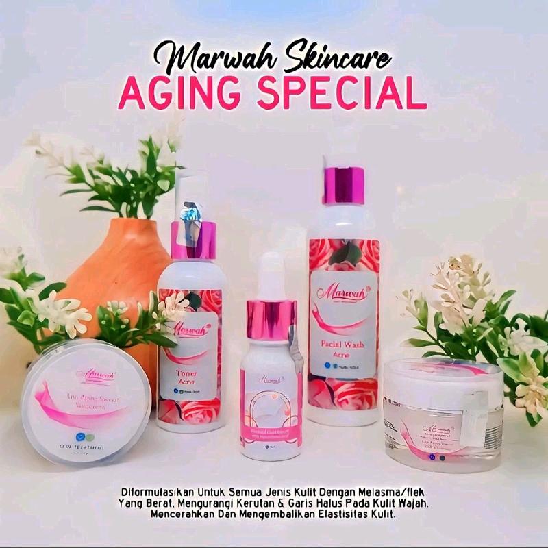 Semua Paket Marwah Skincare krim malam klinik untuk anti aging flek hitam dan kerutan mencerahkan kulit agar wajah glowing putih memudarkan flek hitam noda hitam menyamarkanbekas jerawat yang membandel Mengencangkan Platinum diamond bright tea tree 1