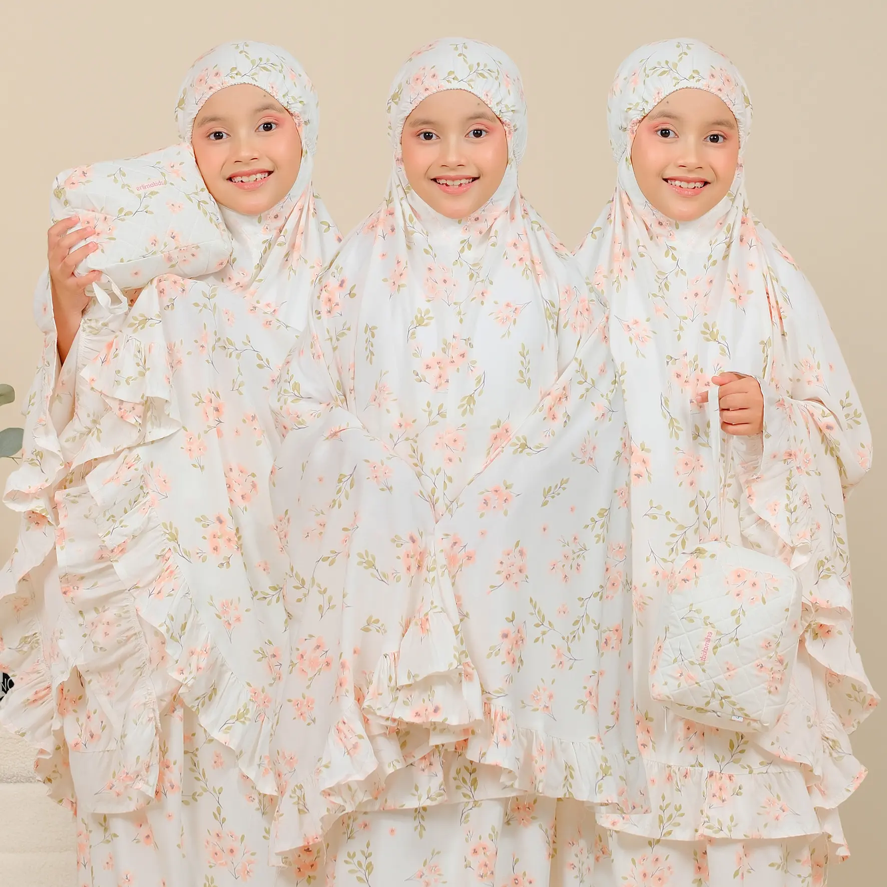 Mukena Anak Perempuan Muslim Motif Kiara Series Umur 4 s/d 13 Tahun By Erlimakids Bahan Katun Rayon Viscose Premium Motif Lucu Dan Cantik Adem Nyaman Dipakai Bisa COD