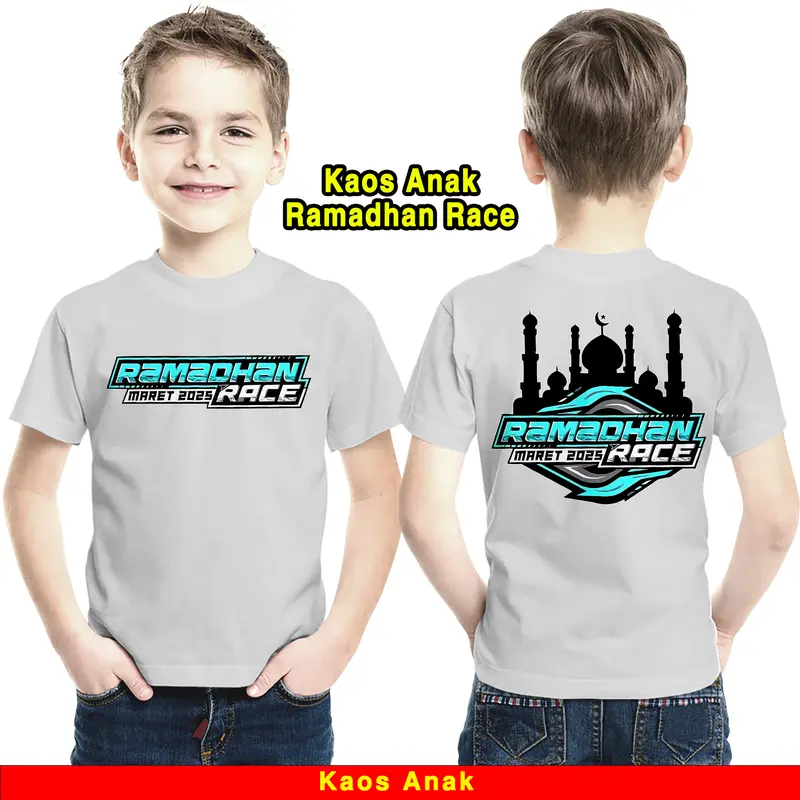 Kaos Anak Ramadhan Race Maret 2025 - Baju Ramadhan Is Back - Nyaman dan adem 1