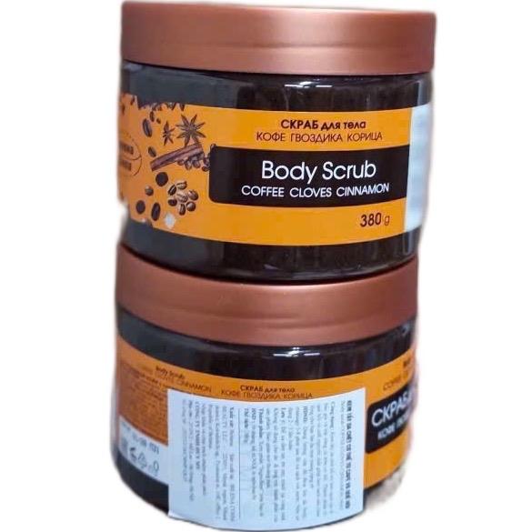 [Cty full VAT] Tẩy tế bào chết body Quế Hồi Cà phê bản Nga 380gr