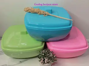 Promo 2 Pcs Mangkuk Saji Jumbo Melamin // Mangkuk Saji Tutup Bahan Melamin Kuat Dan Tahan Panas